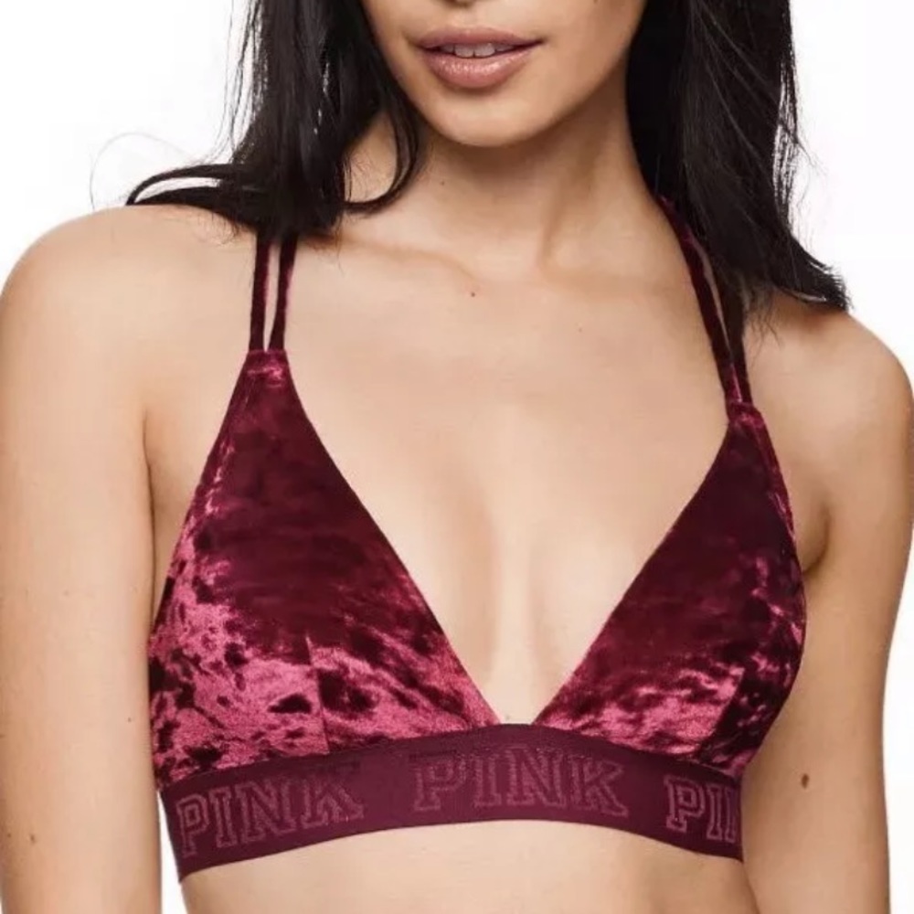 Victoria's Secret PINK Velvet Bralette Sexy Size S